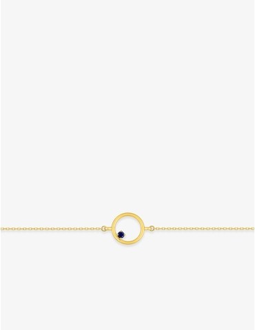 Bracelet cercle et saphir...