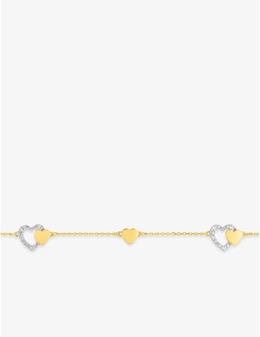 Bracelet cœurs bicolores or...