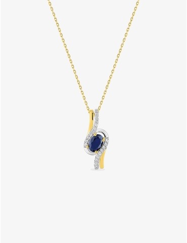 Collier fantaisie saphir,...