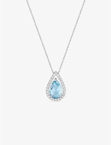 Collier or blanc 375‰,...