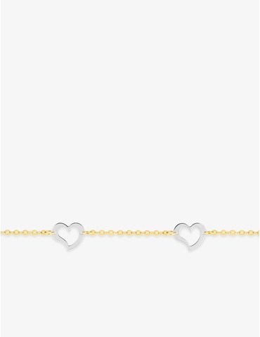 Bracelet cœurs or 750‰...