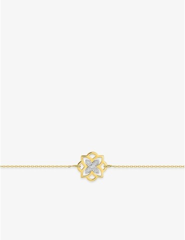 Bracelet fleur or jaune...