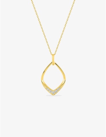 Collier losange or jaune...