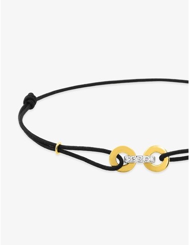 Bracelet cordon or jaune...