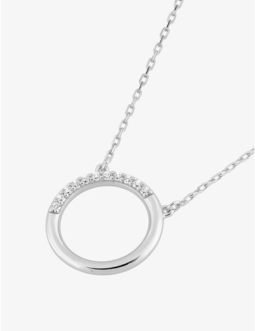Collier cercle or blanc...