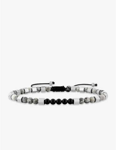Bracelet perles grises et...