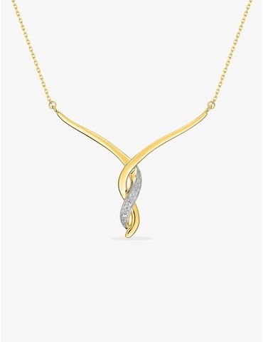 Collier entrelacs or jaune...