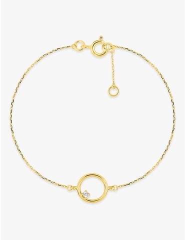 Bracelet cercle or jaune...