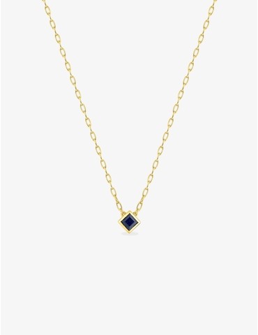Collier saphir carré or...