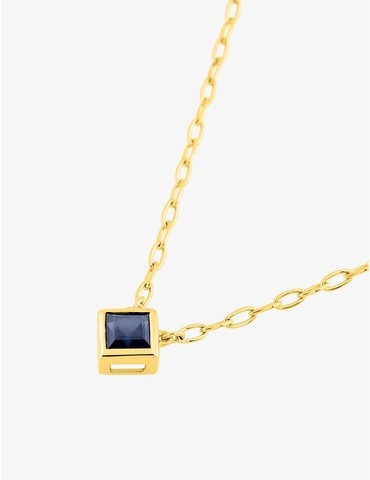 Collier saphir carré or...