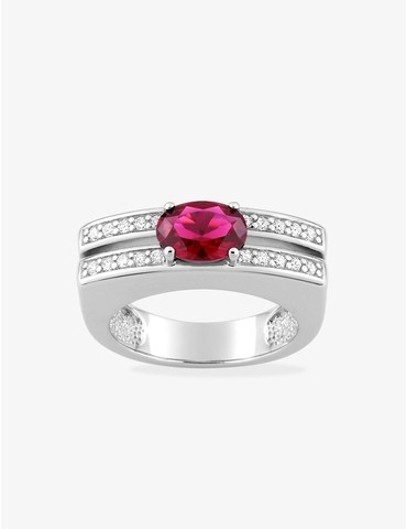 Bague rectangulaire oxyde...