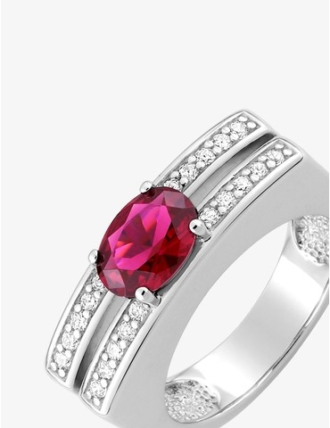 Bague rectangulaire oxyde...