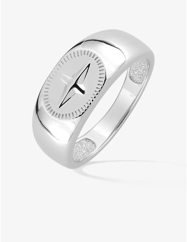Chevalière étoile argent...