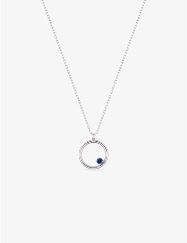 Collier cercle or blanc...
