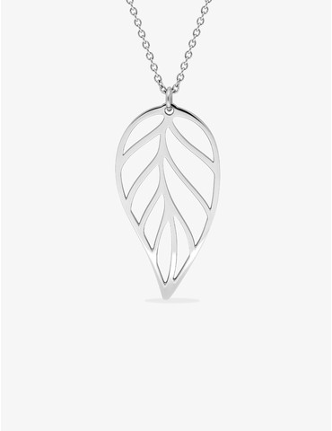 Collier feuille acier