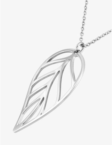 Collier feuille acier