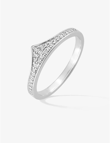 Bague triangulaire argent...