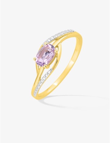 Bague améthyste et...