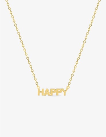 Collier "happy" plaqué or