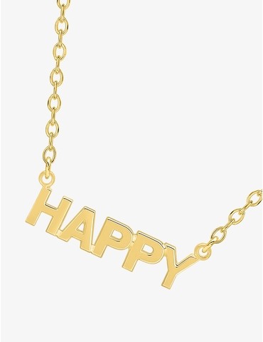 Collier "happy" plaqué or