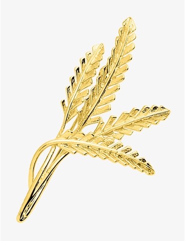 Broche épi de blé plaqué or