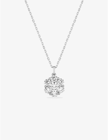 Collier fleuri argent 925‰...