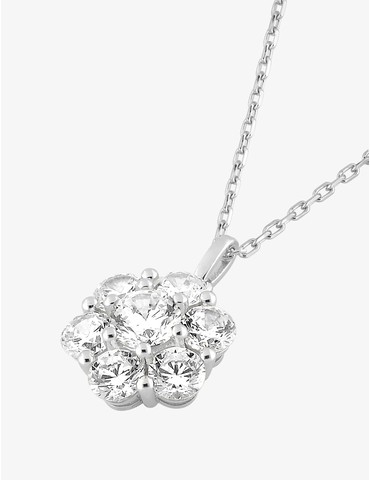 Collier fleuri argent 925‰...