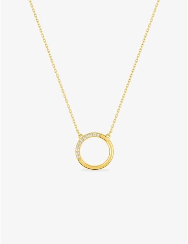 Collier cercle ajouré en or...
