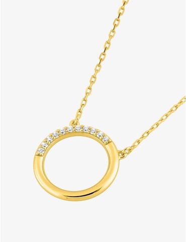 Collier cercle ajouré en or...