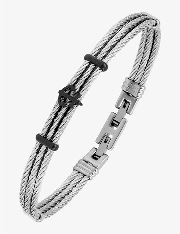 Bracelet acier trois câbles...