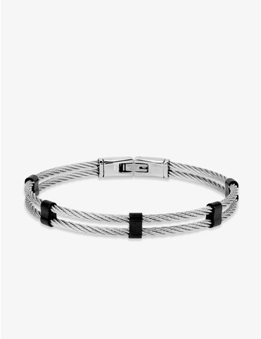 Bracelet acier double câble