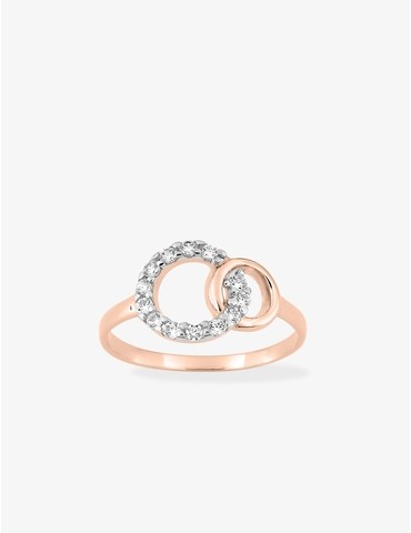Bague double cercle en...