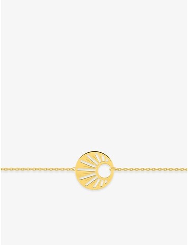 Bracelet soleil en plaqué or