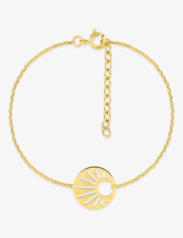 Bracelet soleil en plaqué or