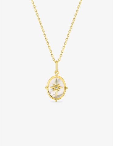 Collier nacré blanc et...