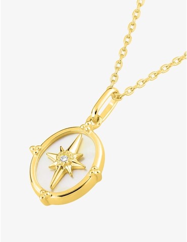 Collier nacré blanc et...