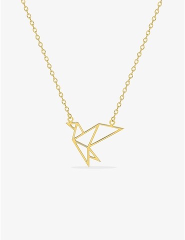 Collier oiseau en plaqué or