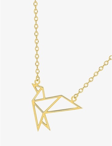 Collier oiseau en plaqué or