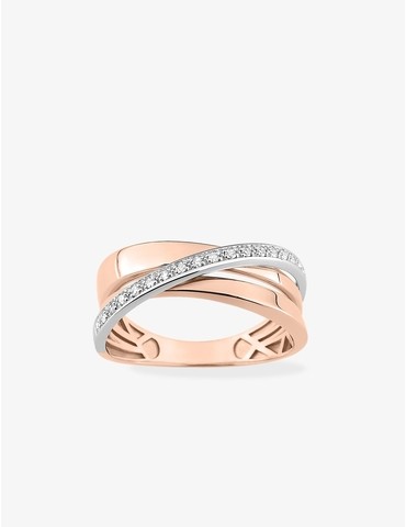 Bague fantaisie diamants en...