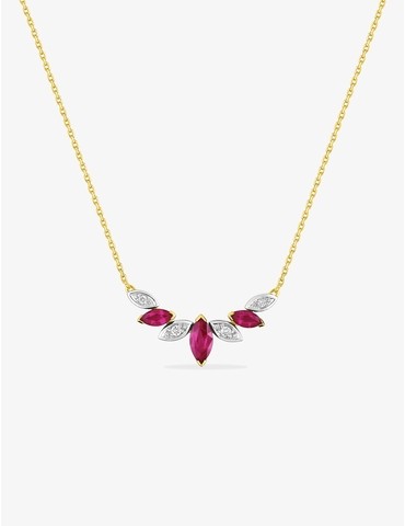 Collier rubis et diamant en...