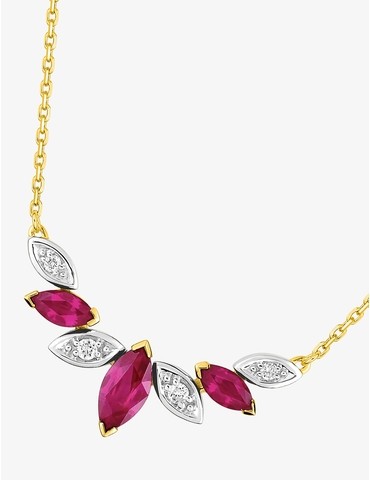 Collier rubis et diamant en...