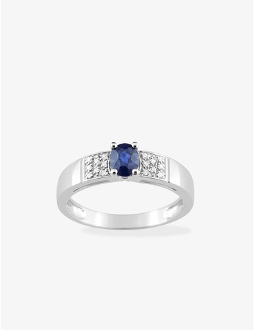 Bague saphir et diamant...