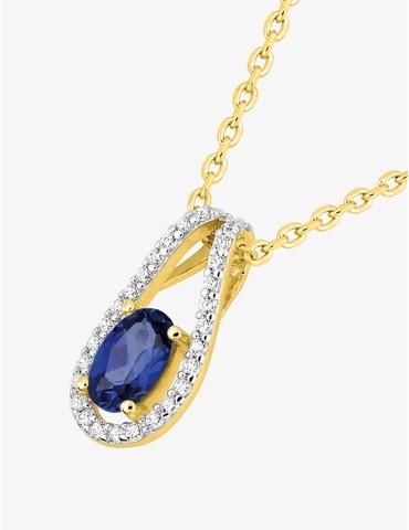 Collier plaqué or et oxyde...