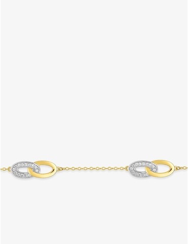 Bracelet anneaux en plaqué or