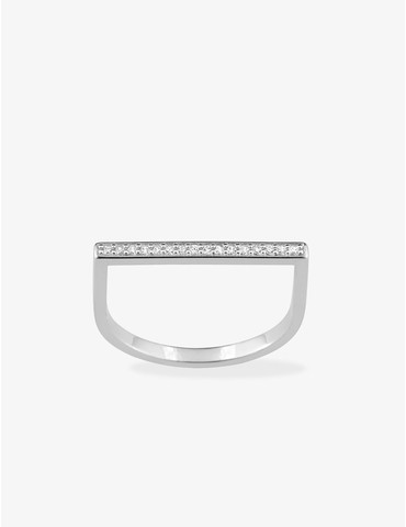 Bague rectangulaire argent...