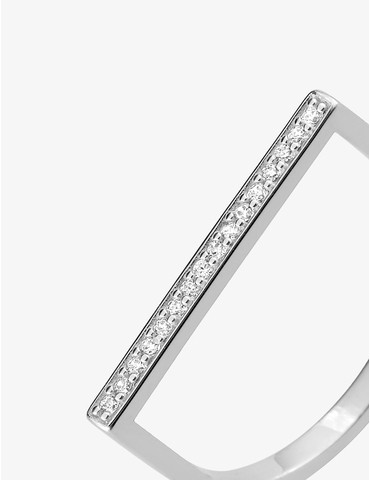 Bague rectangulaire argent...