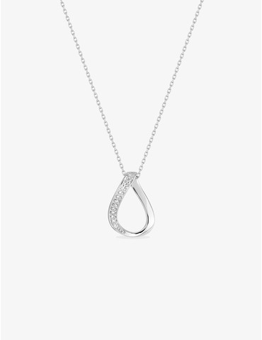 Collier goutte or blanc...