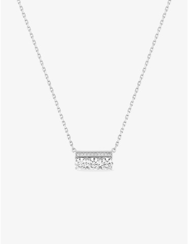 Collier rectangle argent...