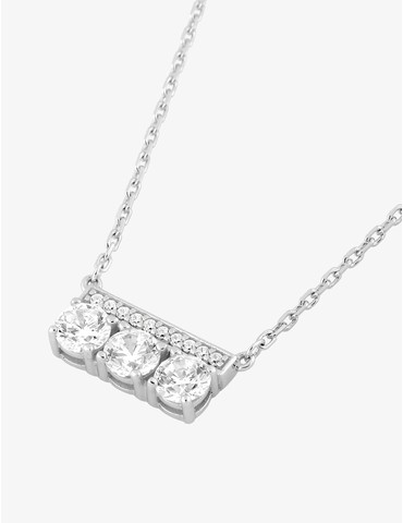 Collier rectangle argent...