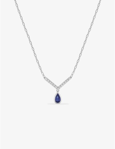Collier en or blanc 375‰...